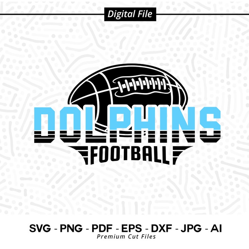 2847 Dolphins Football Svg Png Dolphins Football Svg Dolphin svg Cricut Cut files Silhouette Sublimation SVG for Shirts Cheer Football Mom