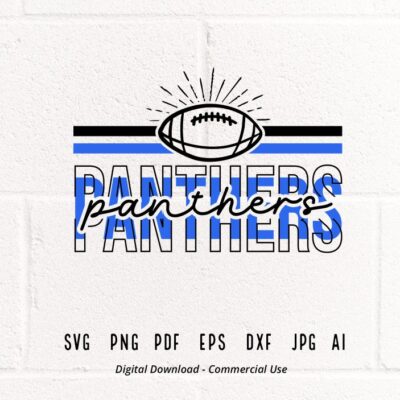 286 Panthers Football SVG PNG Panthers Mascot svg Panthers svg Panthers School Team svg Panthers Cheer svg Stacked Panthers School Spirit