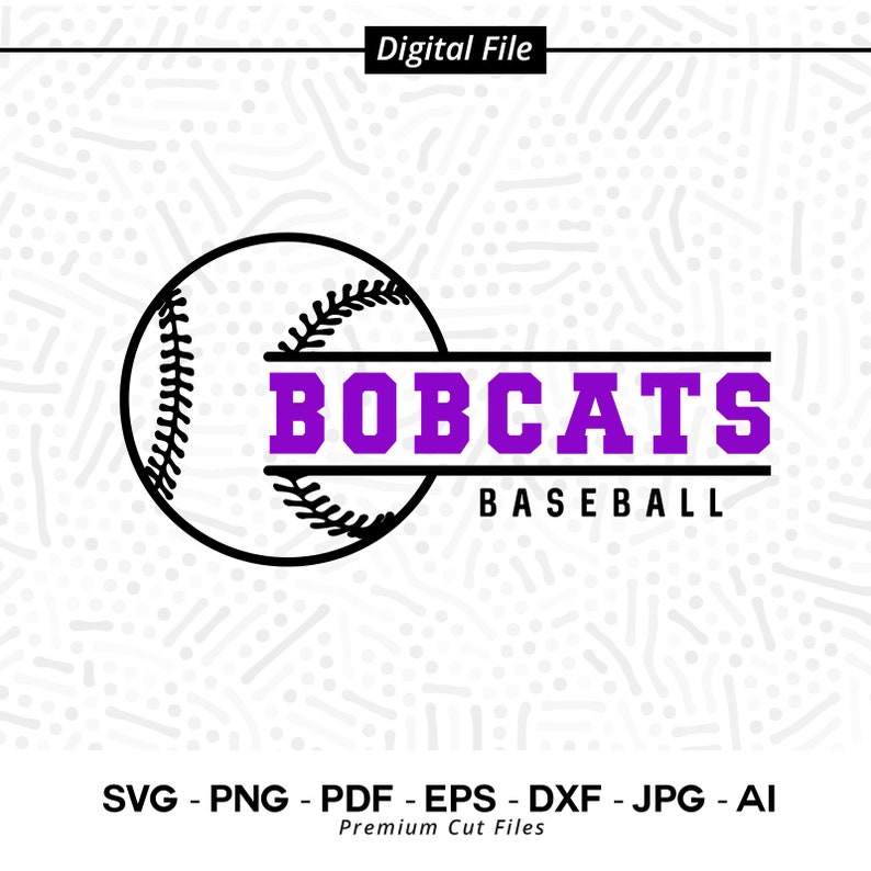 2880 Baseball SVG PNG Bobcat Baseball Bobcat Bobcats Baseball svg Bobcat Softball svg Cricut svg Digital Download Sublimation Cut File