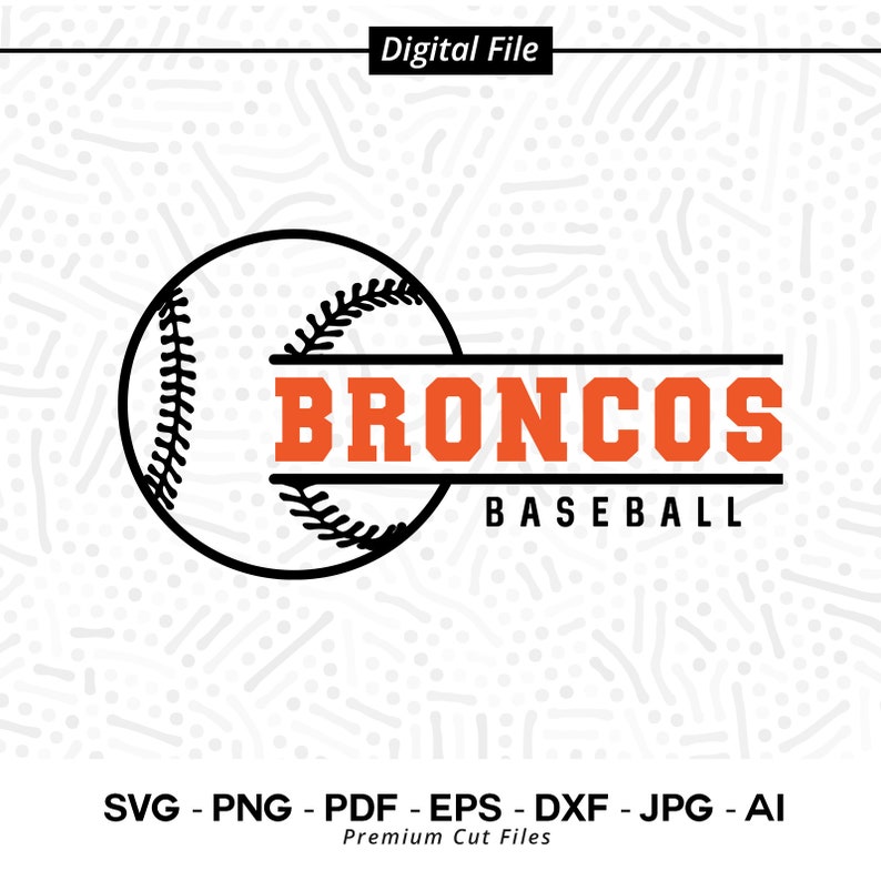 2881 Baseball SVG PNG Bronco Baseball Bronco Broncos Baseball svg Cricut svg Digital Download Sublimation Baseball Clipart Cut file svg