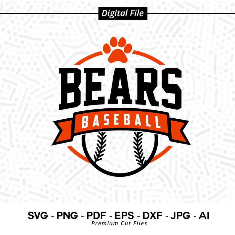 2899 Baseball SVG PNG Bears Baseball svg Bear Baseball Bear Bear Softball Cricut svg Sublimation Cut file SVG for Shirts Baseball Mom