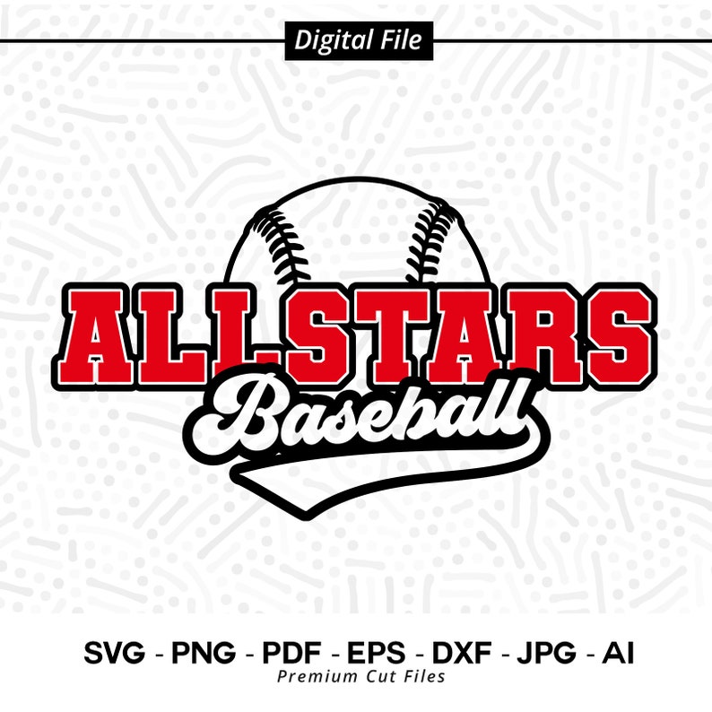 2927 Baseball SVG PNG Allstar Baseball Allstar Allstars Baseball svg All Stars Baseball Digital Download Sublimation png Baseball Clipart