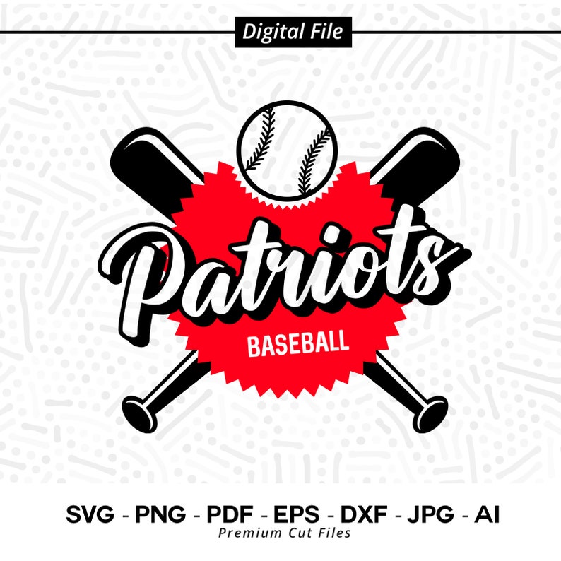 2933 Baseball SVG PNG Patriots Baseball svg Patriot Baseball Patriot Patriot Softball svg Cricut svg Sublimation Cut file SVG for Shirt