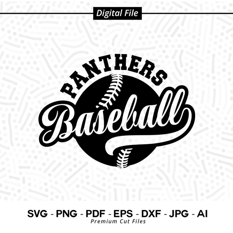 2985 Panthers Baseball Panther Panthers Baseball svg Panthers Softball svg Cricut svg Digital Download Baseball Clipart SVG for Shirts