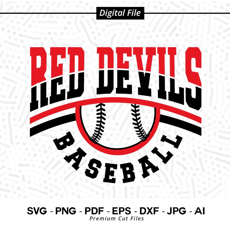 3007 Baseball SVG PNG Red Devils Baseball svg Red Devil Baseball Red Devil Baseball Shirt svg Cricut svg Sublimation png Baseball Clipart