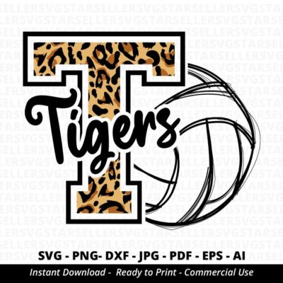 310 Leopard Tigers SVG Tigers Volleyball svg Cheer Mom svg Team Spirit svg Volleyball Mama svg Tigers Mascot svg Tigers Cheer Cricut Silhouette