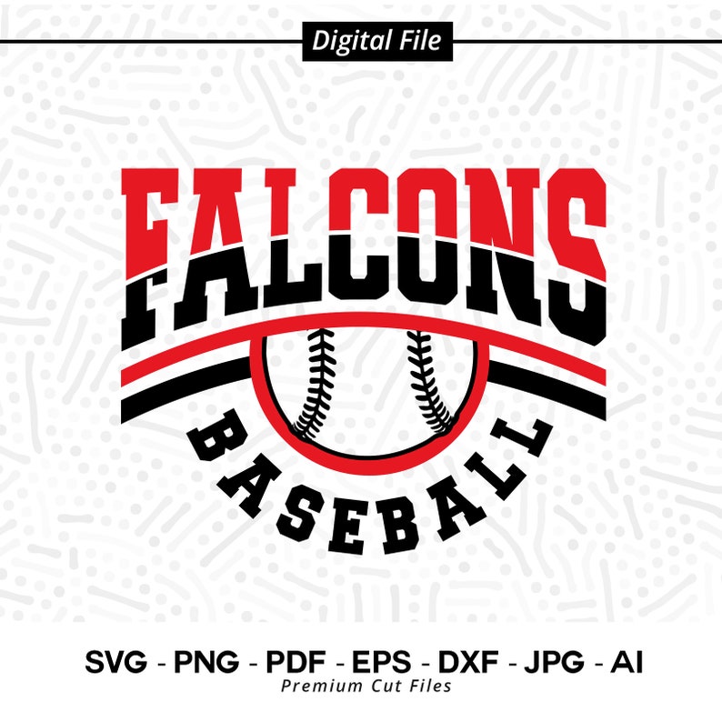 3106 Baseball SVG PNG Falcons Baseball svg Falcon Baseball Falcon Baseball Shirt svg Cricut svg Sublimation png Cut file SVG for Shirts