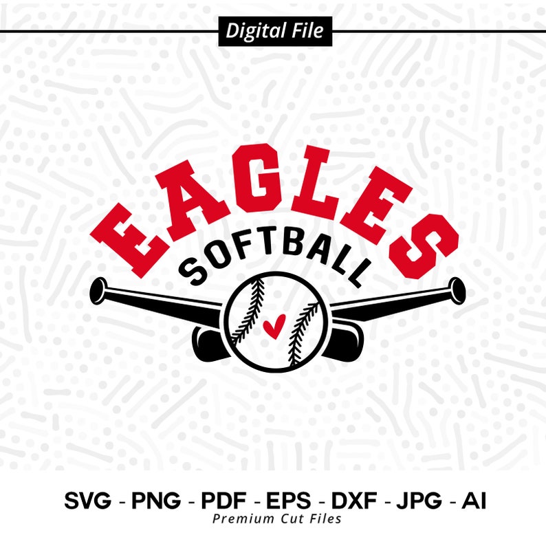 3111 Eagles Svg Png Softball Svg Eagle Eagles Softball Shirt Design Softball Clipart Team Spirit Svg Softball Cheer Svg Eagles Vibes Svg