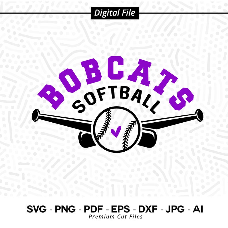 3115 Bobcats Svg Png Softball Svg Bobcat Bobcats Softball Shirt Design Softball Clipart Team Spirit Svg Softball Cheer Svg Bobcats Vibes