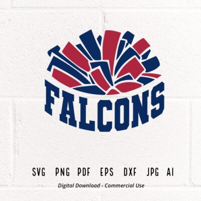 3133 Falcons SVG Falcons Cheer SVG PNG Falcons Mascot svg Falcons Pom Pom svg Cheerleader svg Falcons Shirt svg Falcons Sport School Spirit