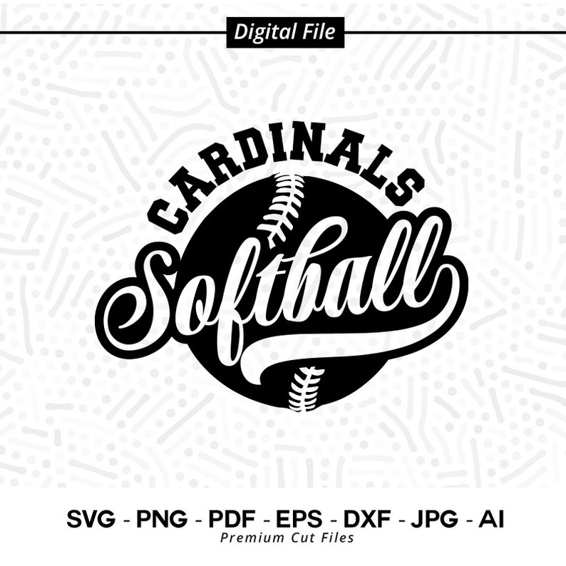 3167 Cardinals Softball Svg Png Cardinals Softball Shirt Design Softball Clipart Team Spirit Svg Softball Cheer Svg Cardinals Vibes Svg