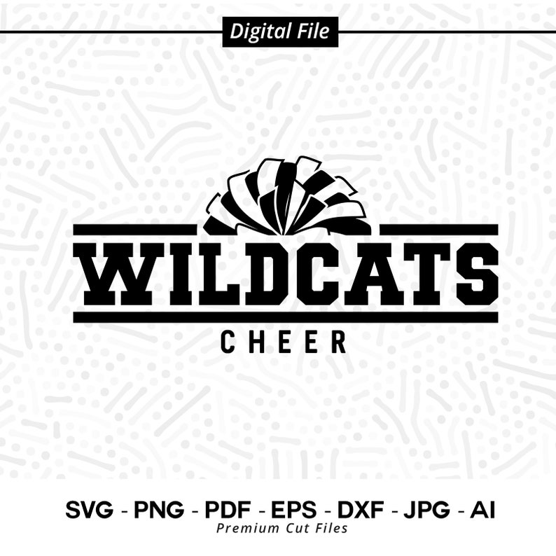 3202 Wildcats Cheer SVG PNG Wildcats Pom pom svg Wildcats Cheer Pom Pom Svg Wildcats Mascot svg Wildcats Shirt svg School Spirit svg