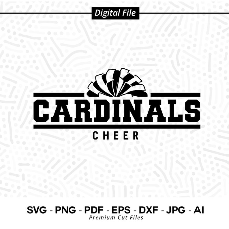 3204 Cardinals Cheer SVG PNG Cardinals Pom pom svg Cardinals Cheer Pom Pom Svg Cardinals Mascot svg Cardinals Shirt svg School Spirit svg