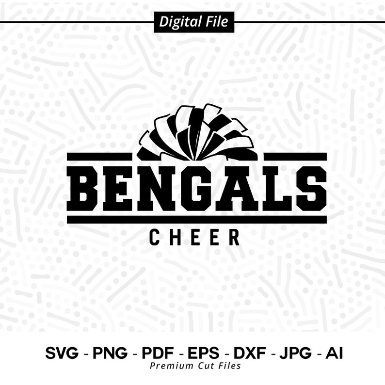 3205 Bengals Cheer SVG PNG Bengals Pom pom svg Bengals Cheer Pom Pom Svg Bengals Mascot svg Bengals Shirt svg School Spirit Cheerleader