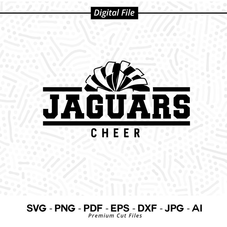 3208 Jaguars Cheer SVG PNG Jaguars Pom pom svg Jaguars Cheer Pom Pom Svg Jaguars Mascot svg Jaguars Shirt svg School Spirit Cheerleader