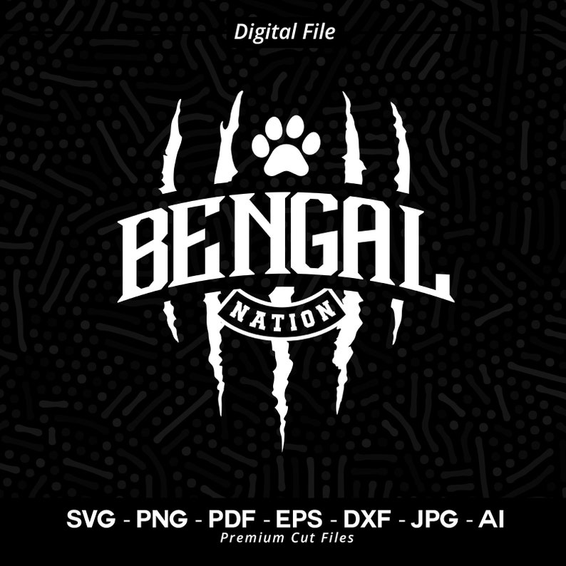 3209 Bengal Nation SVG PNG Bengal Paw Svg Bengal Claw Svg Bengals Paw Claw Svg Png Bengal School Team svg Bengal Cheer svg Bengal Vibes