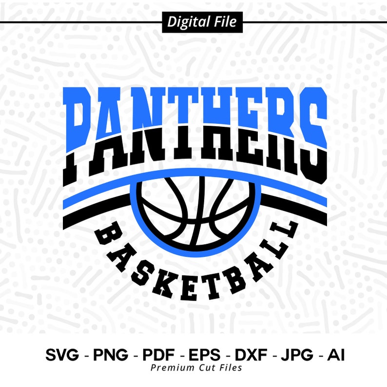 3216 Basketball SVG PNG Panthers Basketball svg Panther Basketball svg Panther svg Basketball Clipart Cricut Cut Files SVG for Shirts