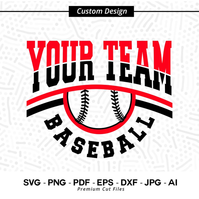 3217 Baseball Mascot Custom School Team Mascot svg Personalized Team Sublimation Custom Mascot SVG for Cricut Custom Text Baseball svg