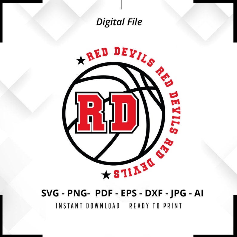 331 Red Devils Basketball SVG PNG Red Devils svg Basketball Shirt svg Red Devils Cheer svg Red Devils png Red Devils Mom svg Cricut