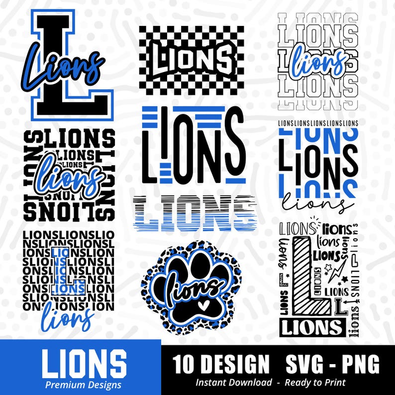 337 Lions Bundle Svg Png Lion Svg Lions Shirt Svg Lions Cheer Svg Lions Lions Paw Svg Sports Team Svg Bundle