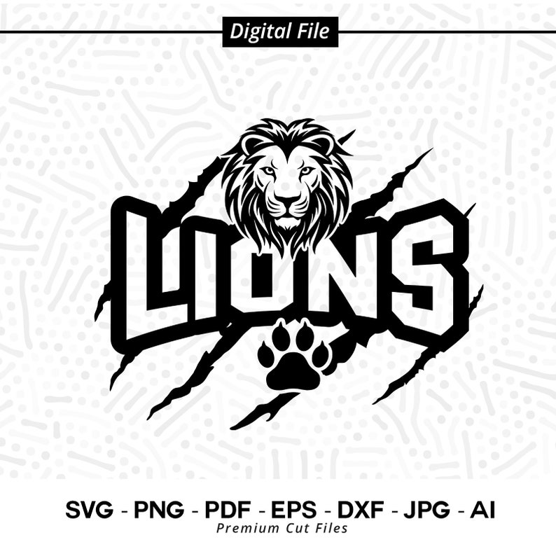 340 Lions Claw SVG Lions svg Lions Paw svg Lions Mascot svg Claw Scratch svg Lions Cheer svg Paw Svg Lions Shirt Svg School Spirit Svg