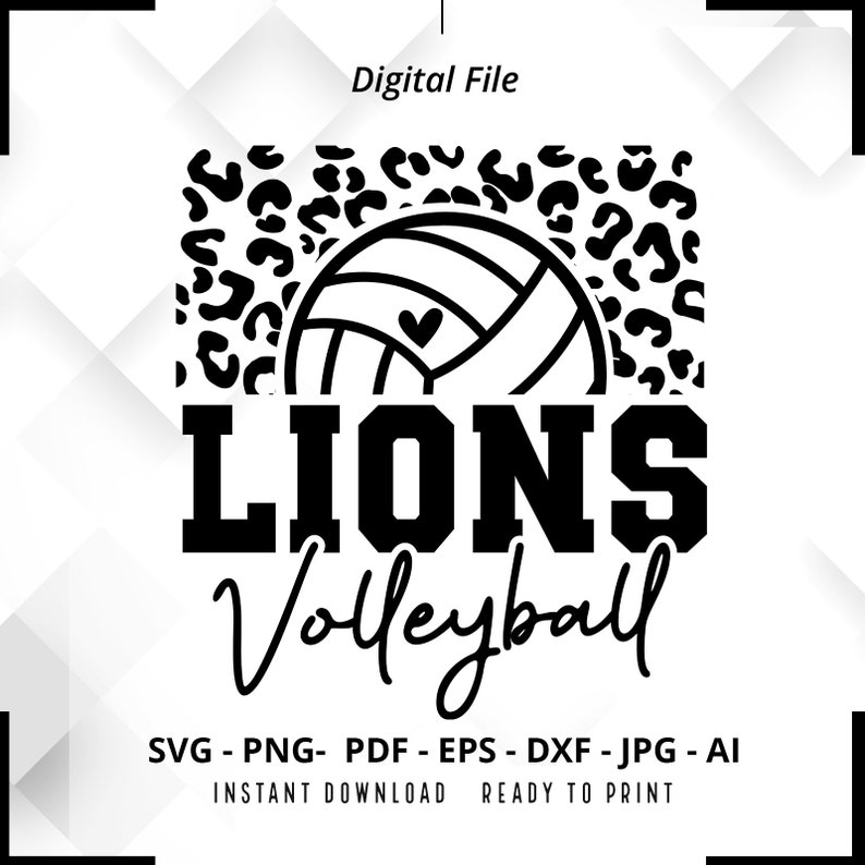 344 Lions Volleyball SVG PNG Lions svg Lions Cheer svg Volleyball svg Lions Mom svg Lions Shirt svg Volleyball Mom svg Volleyball Shirt svg