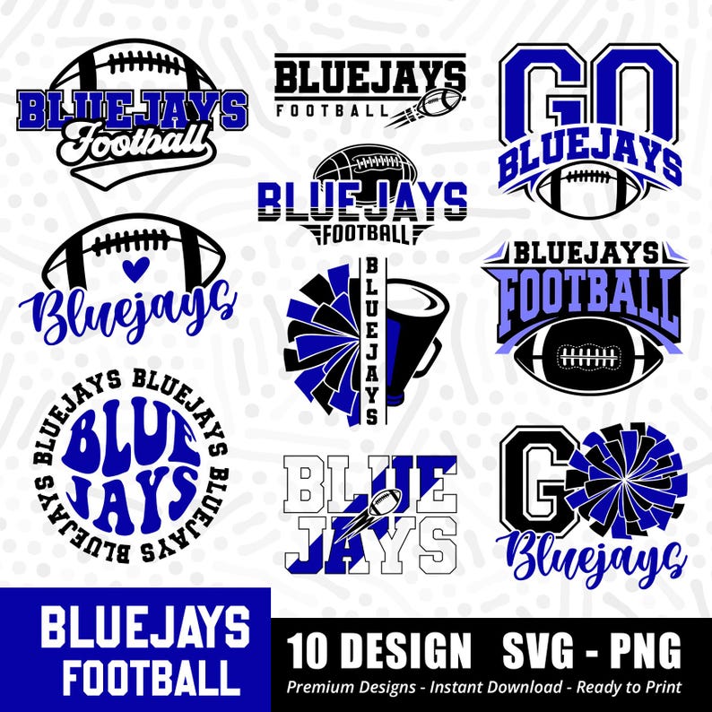 347 Bluejays Football Bundle SVG PNG Bluejays Bundle svg Football Bundle Sports Team Svg Bundle svg Cricut Cut File Instant Download