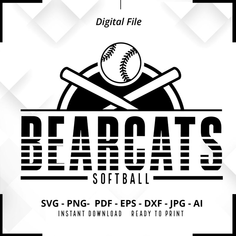 382 Bearcats Softball SVG PNG Bearcats svg Softball svg Bearcats Shirt svg Bearcats Cheer svg Softball Shirt svg Softball Mom svg Cricut