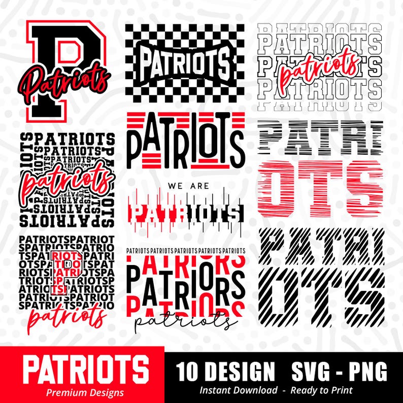 385 Patriots Bundle Svg Png Patriot Svg Patriots Shirt Svg Patriots Cheer Svg Patriots Mascot Patriots Pride Sports Team