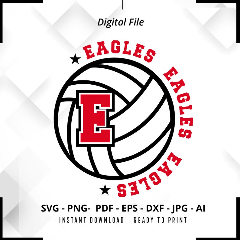 390 Eagles Volleyball SVG PNG Eagles svg Eagles Cheer svg Volleyball svg Eagles Mom Eagles Shirt svg Eagles Pride svg Volleyball Shirt svg