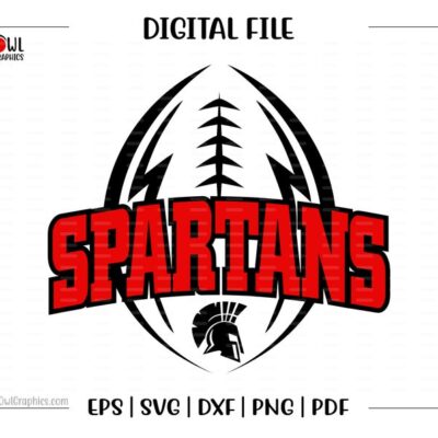 3913 Football svg Spartan Football svg Spartan svg Spartans Football svg dxf eps png pdf sublimation cut file htv vector htv