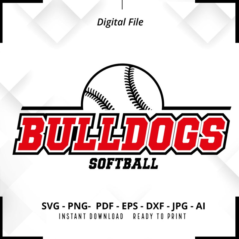 394 Bulldogs Softball SVG PNG Bulldogs svg Softball svg Bulldogs Shirt svg Bulldogs Cheer svg Softball Shirt svg Softball Mom svg Cricut