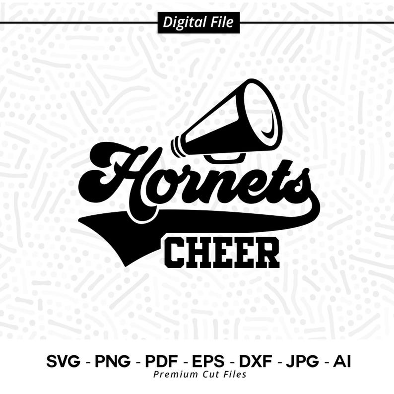 4 Hornet Cheer SVG PNG EPS Hornet Hornets Cheer Svg Megaphone Svg Cheerleader Svg Cheer Mom Gifts for Mom Gifts for Girl Cheer Shirt