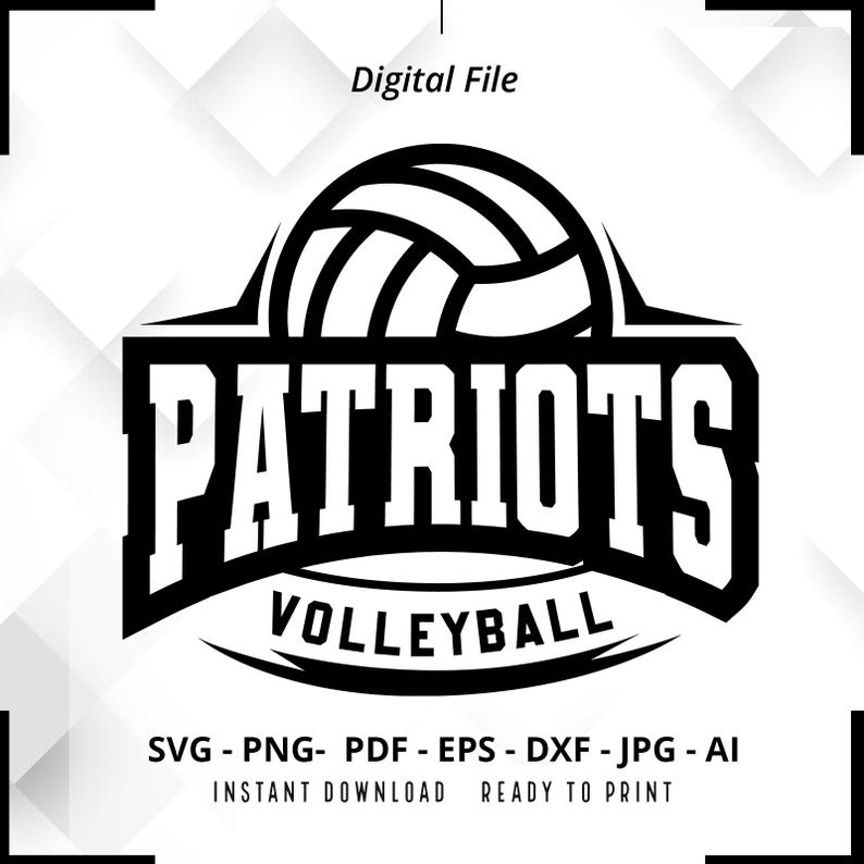 412 Patriots Volleyball SVG PNG Patriots svg Patriots Cheer svg Volleyball svg Patriots Mom svg Patriots Shirt svg Patriots Pride Cricut