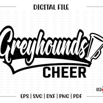 4129 Cheerleader svg Greyhound Cheerleader svg Greyhound Cheerleader Cheer svg dxf eps png pdf sublimation cut file htv vector