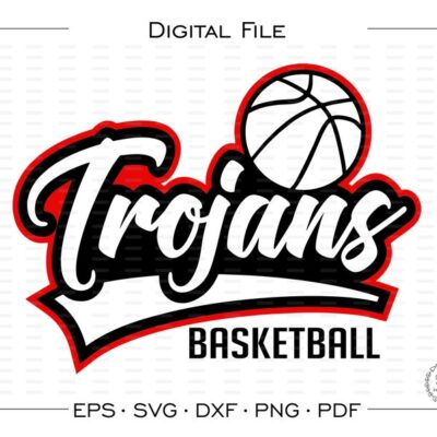 4205 Basketball svg Trojan Basketball Trojan Trojans Basketball svg dxf eps png pdf sublimation cut file htv vector digital