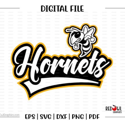 4217 Hornet svg Hornets svg Hornet Hornet Mascot School svg dxf eps png pdf sublimation cut file htv vector digital