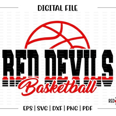 4218 Basketball svg Red Devil Basketball Red Devil Devil Basketball svg dxf eps png pdf sublimation cut file htv vector digital