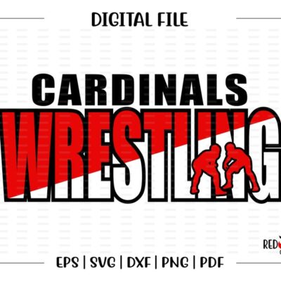 4227 Wrestling svg Cardinal Wrestling svg Cardinal Cardinals Wrestling Wrestler svg dxf eps png pdf sublimation cut file htv vector