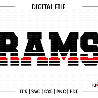 4228 Ram svg Rams svg Ram Rams Mascot School svg dxf eps png pdf sublimation cut file htv vector digital clipart design