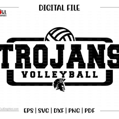 4229 Volleyball svg Trojan Volleyball svg Trojan Trojans Volleyball svg dxf eps png pdf sublimation cut file htv vector digital