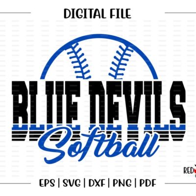 4243 Softball svg Blue Devil Softball svg Blue Devil Softball svg dxf eps png pdf sublimation cut file htv vector digital