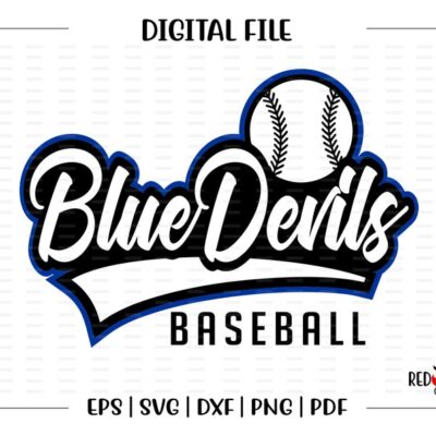 4245 Baseball svg Blue Devil Baseball svg Blue Devil Devil Baseball svg dxf eps png pdf sublimation cut file htv vector digital