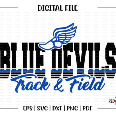 4277 Track svg Blue Devil Track svg Blue Devil Devil Track ball svg dxf eps png pdf sublimation cut file htv vector digital