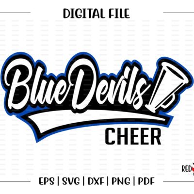 4290 Cheer svg Blue Devil Cheer Blue Devil Cheer Cheerleader Cheerleading svg dxf eps png pdf sublimation cut file htv