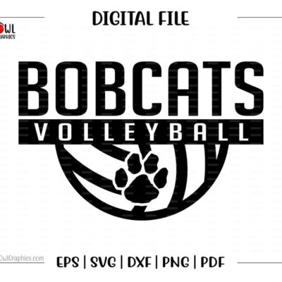 4293 Volleyball svg Bobcat Volleyball svg Bobcat Bobcats Volleyball svg dxf eps png pdf sublimation cut file htv vector digital