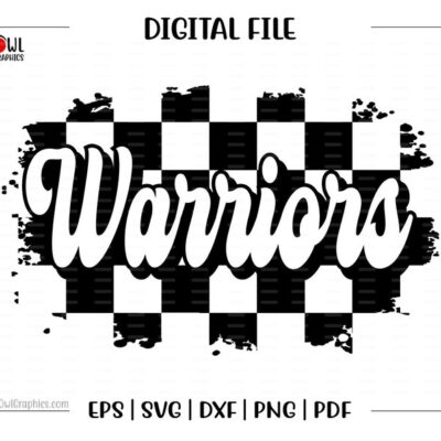 4294 Warrior svg Warriors svg Warrior Warriors Retro Warrior Checker svg dxf eps png pdf sublimation cut file htv vector digital