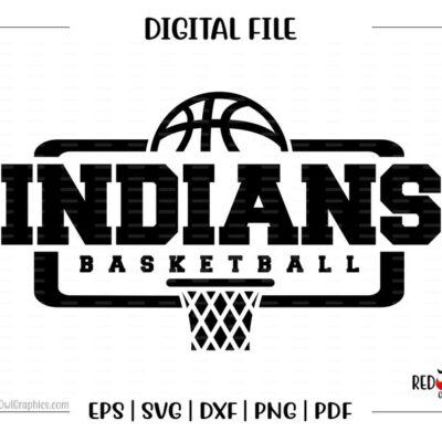 4319 Basketball svg Indian Basketball svg Indian Indians Basketball svg dxf eps png pdf sublimation cut file htv vector digital