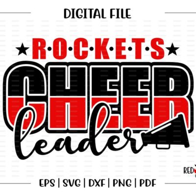 4331 Cheerleader svg Cheerleading svg Rocket Rockets Cheer Cheerleader svg dxf eps png pdf sublimation cut file htv clipart digital