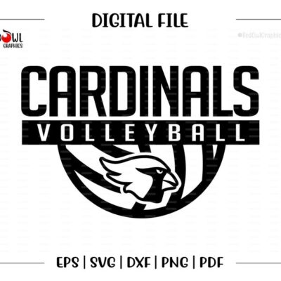 4349 Volleyball svg Cardinal Volleyball svg Cardinal Cardinals Volleyball svg dxf eps png pdf sublimation cut file htv vector digital